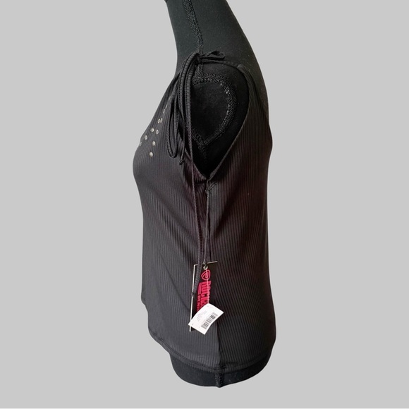 NWT Rock and Roll Cowgirl Ladies' Tie Tank With Studs - Picture 2 of 9